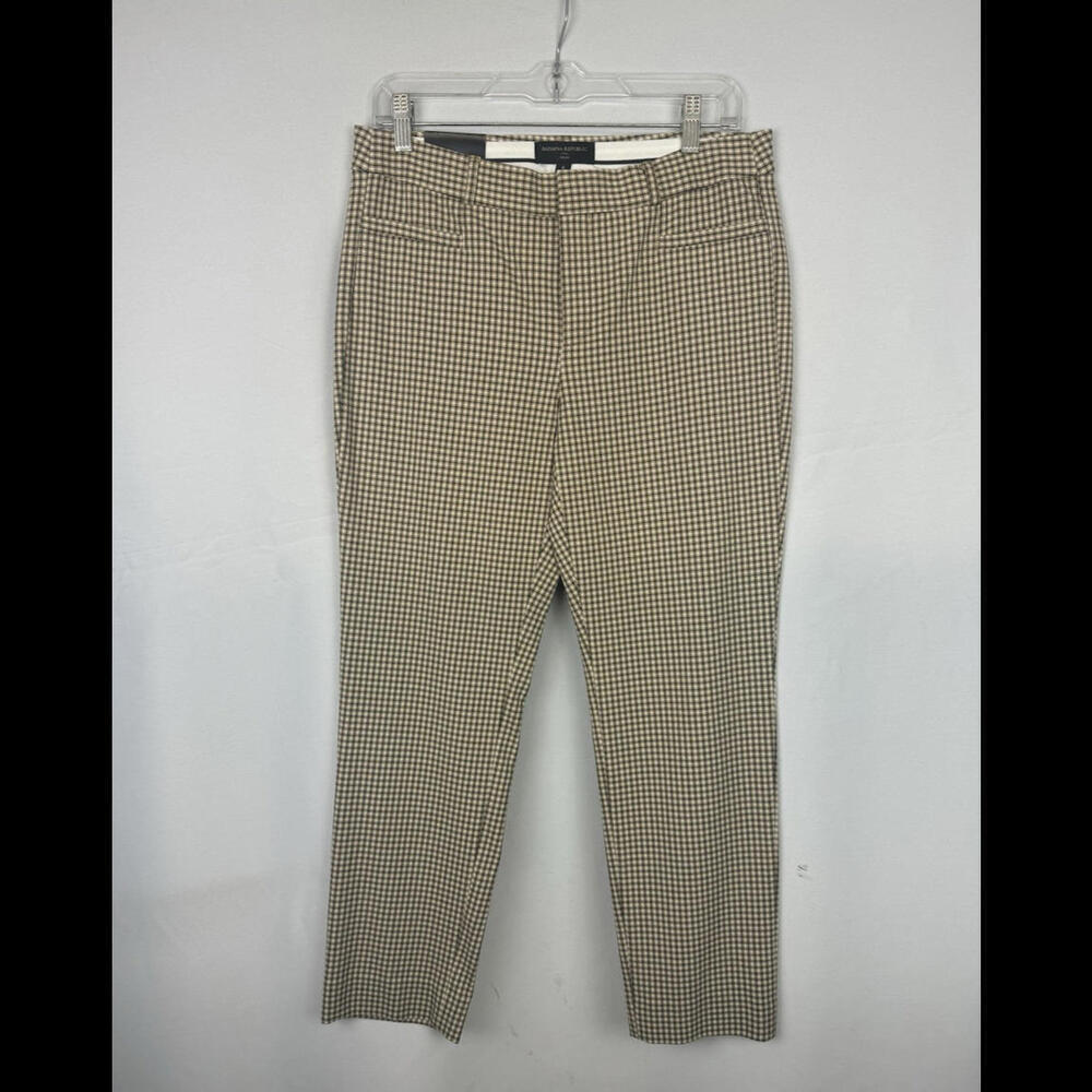 Banana Republic Sloan Slim Fit Mid Rise Pants Check Size 4 US